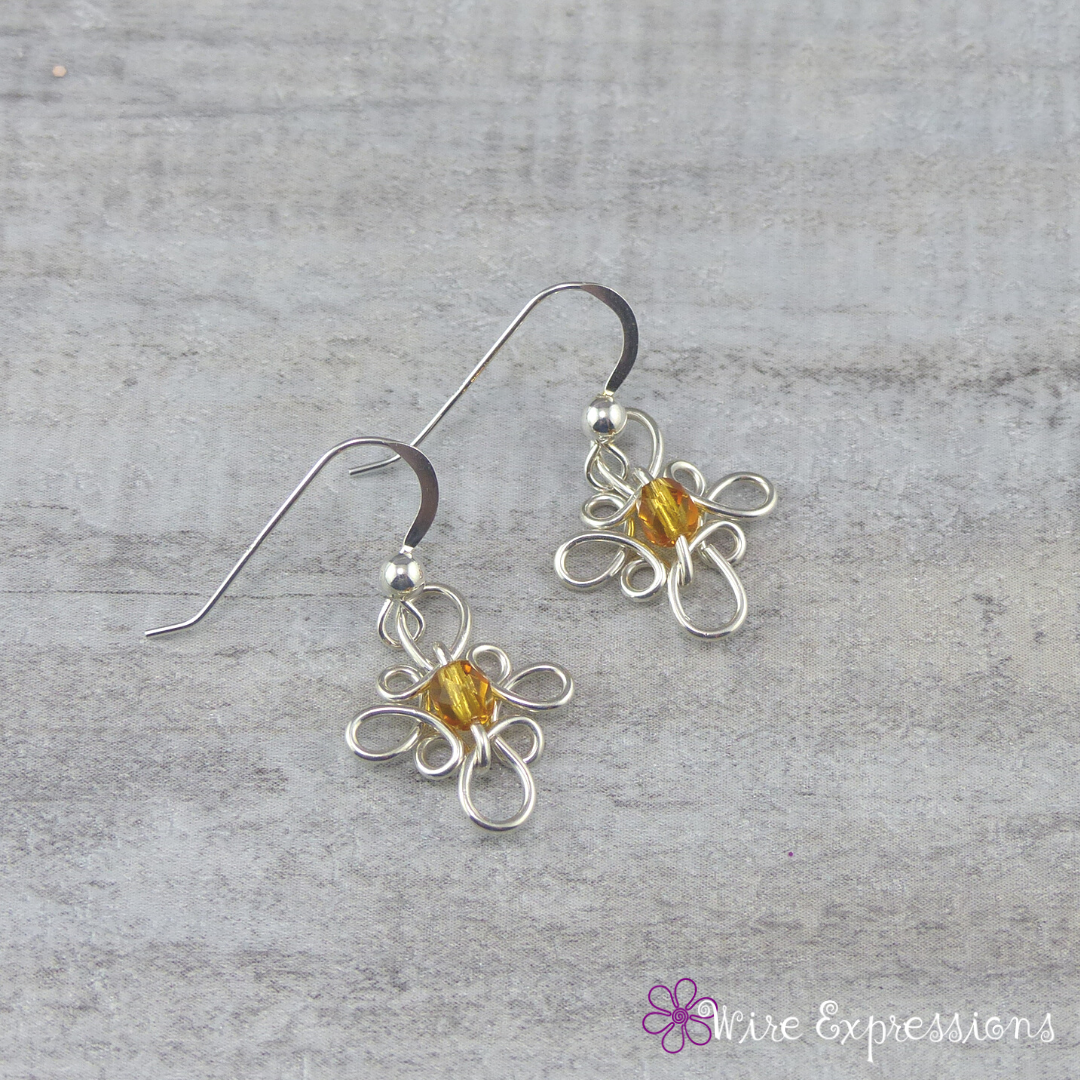 Sterling Silver Wire Work Earrings Celtic Earrings Wire Wrap Jewellery for Women Wire Expressions Handcrafted Wire Jewellery Gifts